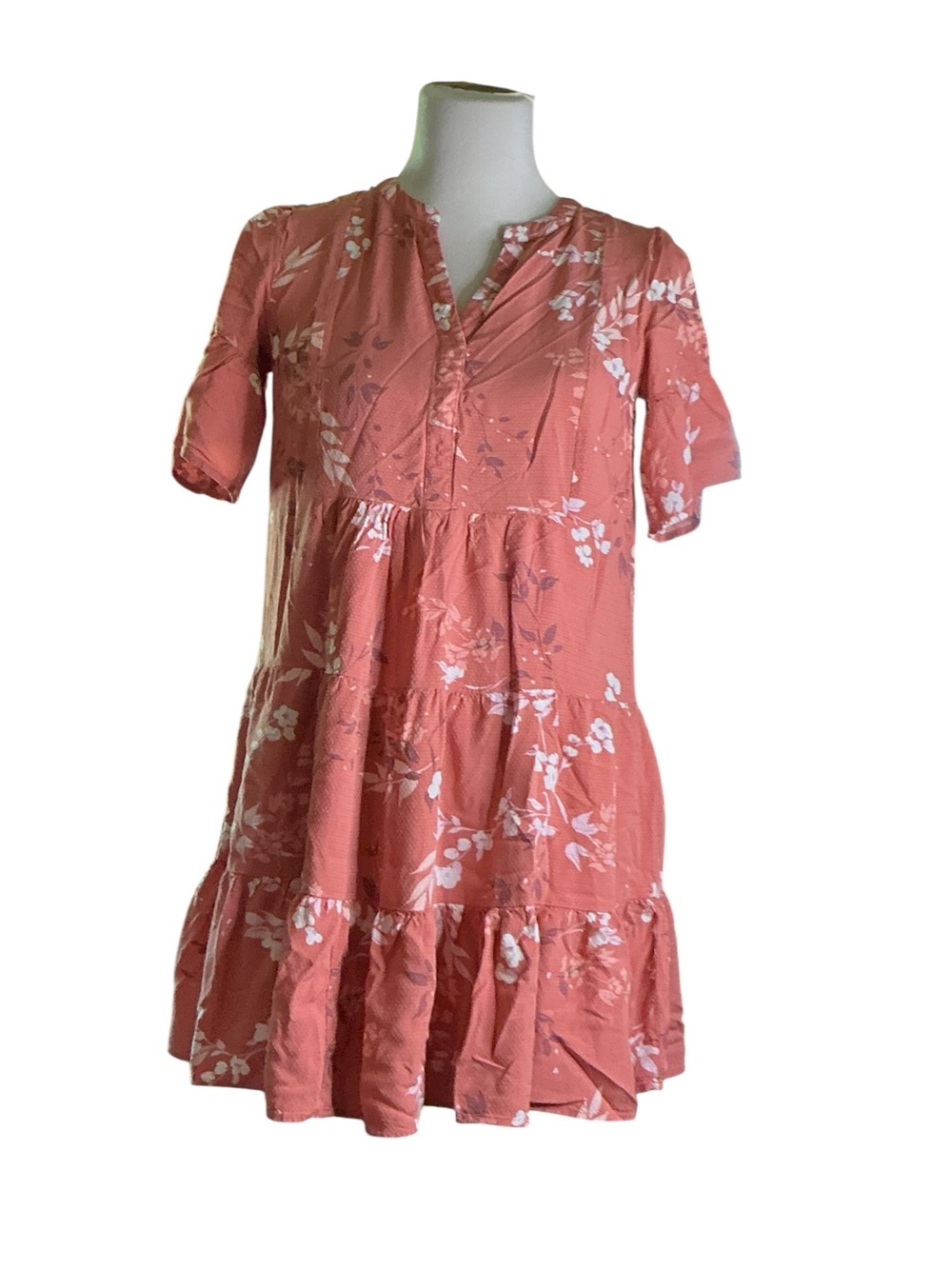 Loft cottage core mauve shirt dress